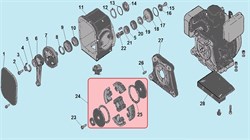 Сцепление комплект вибротрамбовки Champion TR72 (рис.24) 80K-B28