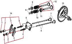 Клапана комплект двигателя Champion G160HK (рис.12) G160HK500550024-0001