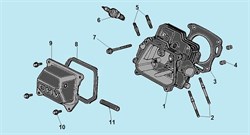 Крышка клапанов двигателя Champion G200-1HK (рис.2) G200-1HKDAA003
