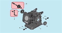 Вал рычага регулятора оборотов двигателя Champion G200-1HK (рис.2) G200-1HK171630001-0001