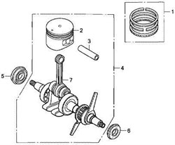 Поршень триммера Elmos EPT-29F (рис. 2) 13101Z0H000