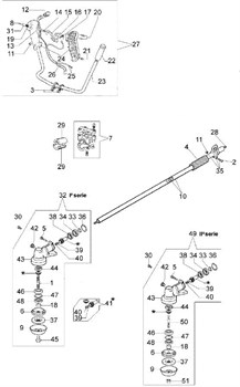 Рукоятка в сборе триммера Oleo-Mac Sparta 44 (рис. 27) 61200048R-1