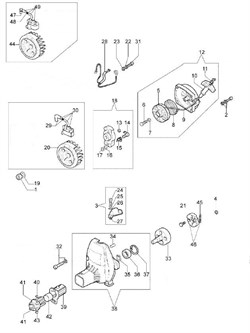 Сцепление триммера Oleo-Mac 753Т (рис. 46) 4191153AR-3