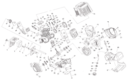 Верхняя часть картера с цилиндром триммера Калибр БК- 800/4М (рис. 39) U04724