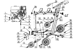 Колесо переднее нарезчика швов Diam  RK-500 №12 603056