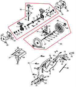 Правая часть редуктора культиватора Champion GC243 (рис. 2) 70070010022 - фото 14595