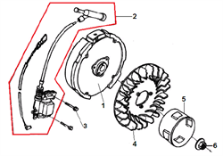 Катушка зажигания культиватора Champion BC 5511 (рис. 2) 2709201620001-1