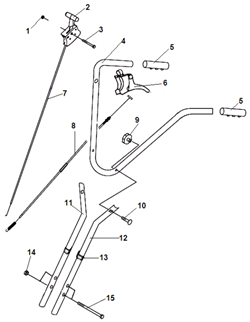 Рукоятка сцепления культиватора Champion BC 5511 (рис. 6) HY106