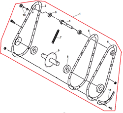 Редуктор в сборе культиватора Champion BC 5511 (рис. 1) HY319