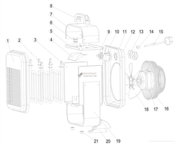 Двигатель 220-240V/50Hz/25W электрообогревателя Redverg RD-EHS2-17 6645282_RD