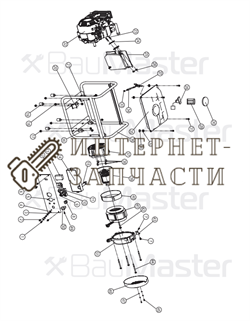 Ротор и статор в сборе генератора BauMaster PG-8715X-1-39N,41N 390406