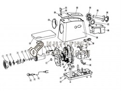 Коробка редуктора в  сборе  мясорубки Galaxy GL2411 391487 - фото 168847