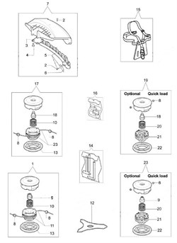 Подвеска триммера Efco Stark 44 (рис. 15) 61200106R