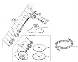 Чашка редуктора триммера Echo SRM-350SM (рис. 3) 69922956830-0