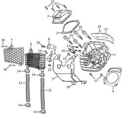 прокладка головки цилиндра \ GASKET,CYLINDER HEAD бензогенератора Elitech БЭС 12000 Е (рис.4) 0101194300