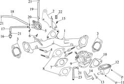 прокладка \ PACKING.,CARBURETOR бензогенератора Elitech БЭС 12000 Е (рис.8) 0101202000