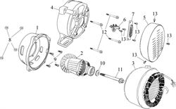 монтажный мост \ TERMINAL,VOLT CHANGE бензогенератора Elitech БЭС 12000 Е (рис.7) 0101206000