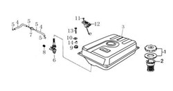 топливная трубка 4?8?90 бензогенератора Elitech БЭС 1800 (рис.) 0101037700