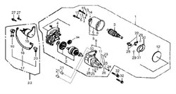 электрический стартер бензогенератора Elitech БЭС 2500 (рис.1) 0101030700