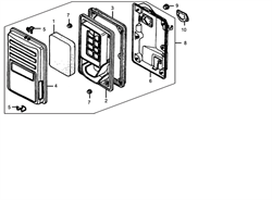 Фланцевая гайка бензогенератора Elitech БЭС 2500 Р (рис.9) 3803700480001 - фото 22770