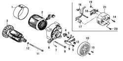 жгут электрических проводов в сборе бензогенератора Elitech БЭС 3000  (рис.16) 0101042400-0 - фото 23160