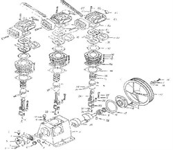 Передняя крышка компрессорной головки Elitech ТС 3065 (рис.16) 0702031400
