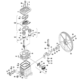 Шайба 8,5х30х4 компрессора ременного Elitech КР200/AB510/3T (рис.35) 0702063700-0