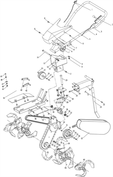 Трос сцепления культиватора Elitech КБ 492К (рис. 4) 400175000