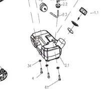 Крышка топливного бачка в сборе O35 с воздушным отверстием 0802.052400