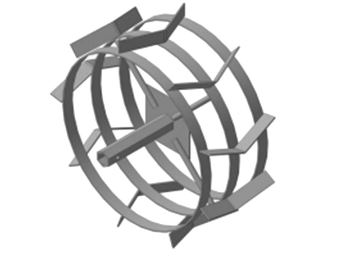 Грунтозацепы S24 диаметр 450 мм, 3 обода, высота зацепа 30 мм, сквозная втулка 1347