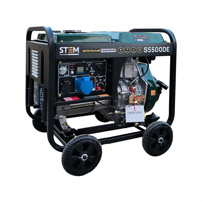 Генератор дизельный STEM Techno S5500DE (5.5 кВт, электростартер, дисплей, подогрев) 1638 - фото 463177