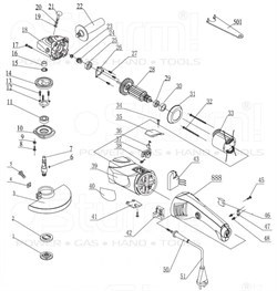 Малая шестерня болгарки Sturm! AG9018E (рис. 24) AG9018E-24 - фото 56840