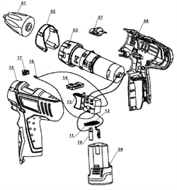 Контактное основание 1 шуруповерт EINHELL RT-CD 10,8 Li (4513187 11011) (рис.11) 451318501011