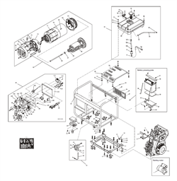 Панель управления в сборе генератора FUBAG DS 5000 ES №83 KDE6500E13000