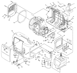 Правая часть корпуса для генератора FUBAG ТС 2000 №3 KGE2000TIA03300