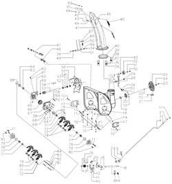 Корпус редуктора левая половина снегоуборщика Elitech СМ 12ЭГ №60 1500.087800