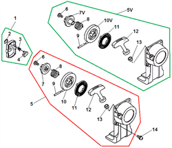 Стартер триммера Echo GT-22GES (рис. 5) A051000681