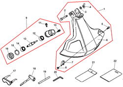Вал выходной триммера Echo GT-22GES (рис. 9) P021009461