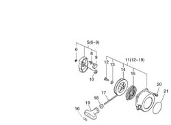 Плата собачек стартера триммера Echo SRM-4605 (рис. 5) 17720241030 - фото 9922