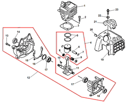 Корпус триммера Echo SRM-2655SI (рис. 19) A160000220