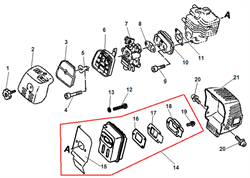 Глушитель триммера Echo SRM-2655SI (рис. 14) 14580265831