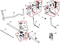 Выключатель триммера Echo SRM-2655SI (рис. 9) 16340143130-1