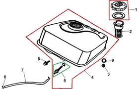 Гайка М6 двигателя Champion G160HK (рис.3) G160HK380370048-0001