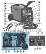 Комплект Черный Зарядный Зажим сварочного полуавтомат Telwin BIMAX 152 TURBO 990072 990072_tlw