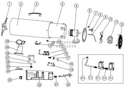 Плата  газовой тепловой пушки RedVerg RD-GH15T-24 6646940_RD