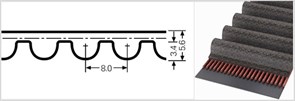 Зубчатый приводной ремень  SТD 760 S8М SТD 760 S8М