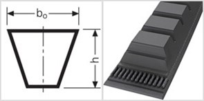 Ремень приводной клиновой  ZХ 19,5 Li=495mm, Ld=518mm LC30212112