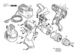 Ручка Handle шуруповерта Bosch PSR 1200 (0603944564) (рис.102) 2609110080