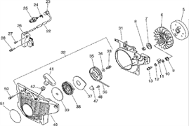 РОЛИК СТАРТЕРА СТАРТЁР бензореза ECHO CSG680 (рис.35) ECH17721507060