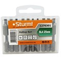 Набор бит Sturm 1270301 (20 шт; SL4; 25 мм) для дрелей, шуруповертов 1270301